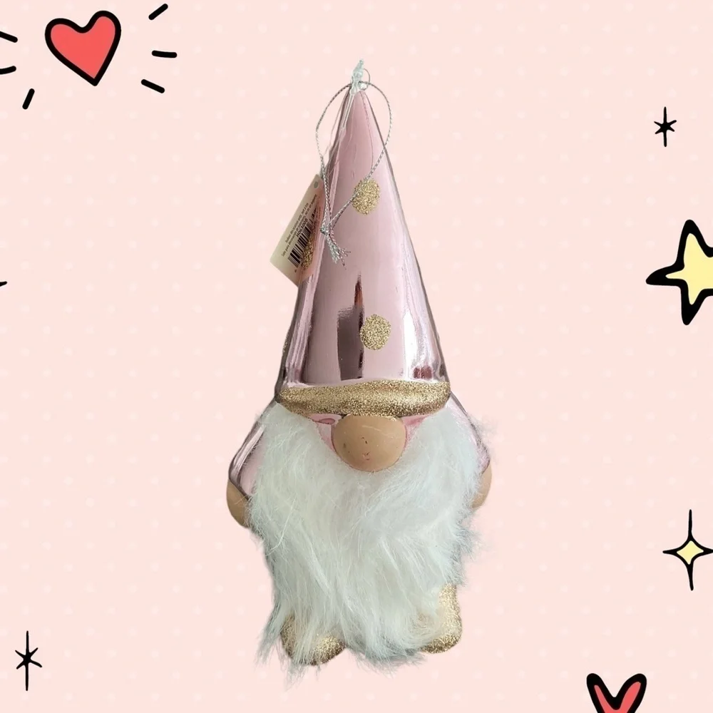 Holiday Time RARE Pink Glitter Gnome 8